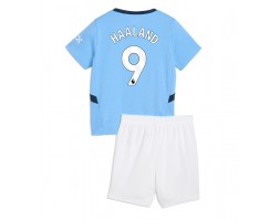 Manchester City Erling Haaland #9 Hemmakläder Barn 2024-25 Kortärmad (+ Korta byxor)
